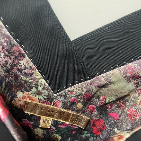 Ted Baker Black Blazer with Floral Lining - Picture 1 of 4